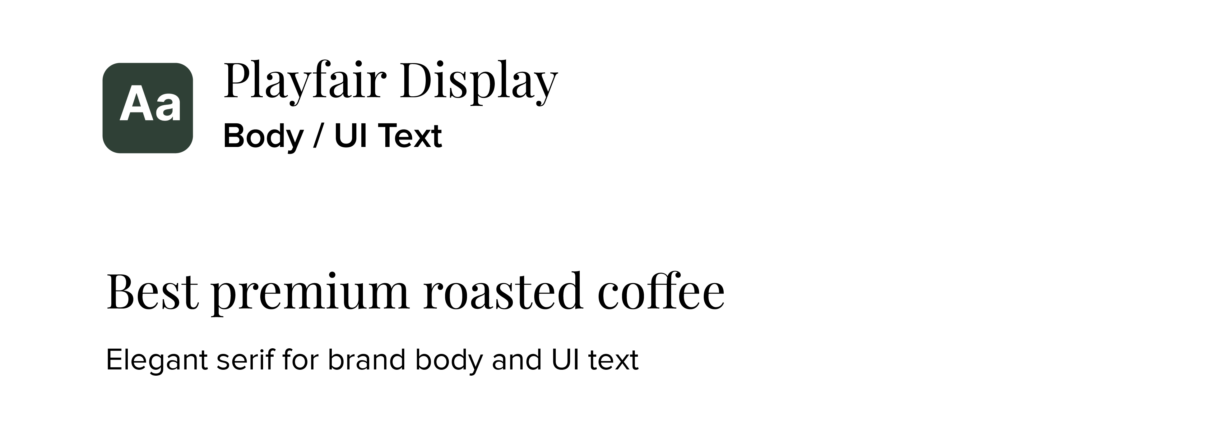 Playfair Display font sample